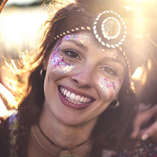 Hemway Eco Friendly Biodegradable Glitter 100g / 3.5oz Bio Cosmetic Safe Sparkle Vegan for Face, Eyeshadow, Body, Hair, Nail and Festival Makeup, Craft - 1/128" 0.008" 0.2mm - Silver