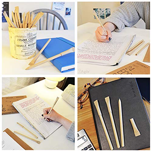 Agile Eco Friendly Pens (Pack of 50) - Plastic Free Eco Pens, Sustainably made from Kraft Paper & Steel - Eco Friendly Gifts & Sustainable Gifts - Eco Friendly Products from - Agile Home and Garden