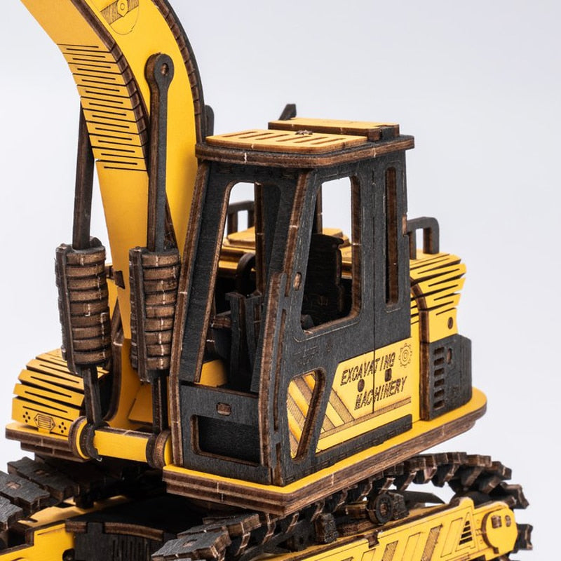 Robotime Rokr Excavator Engineering Vehicle 3D Wooden Puzzle