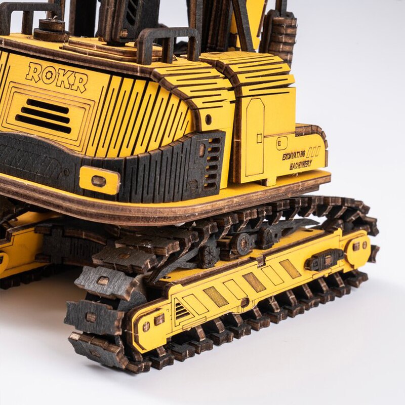 Robotime Rokr Excavator Engineering Vehicle 3D Wooden Puzzle