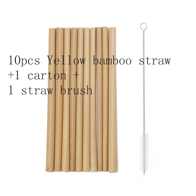 Bamboo Drinking Straws | 10pcs/set