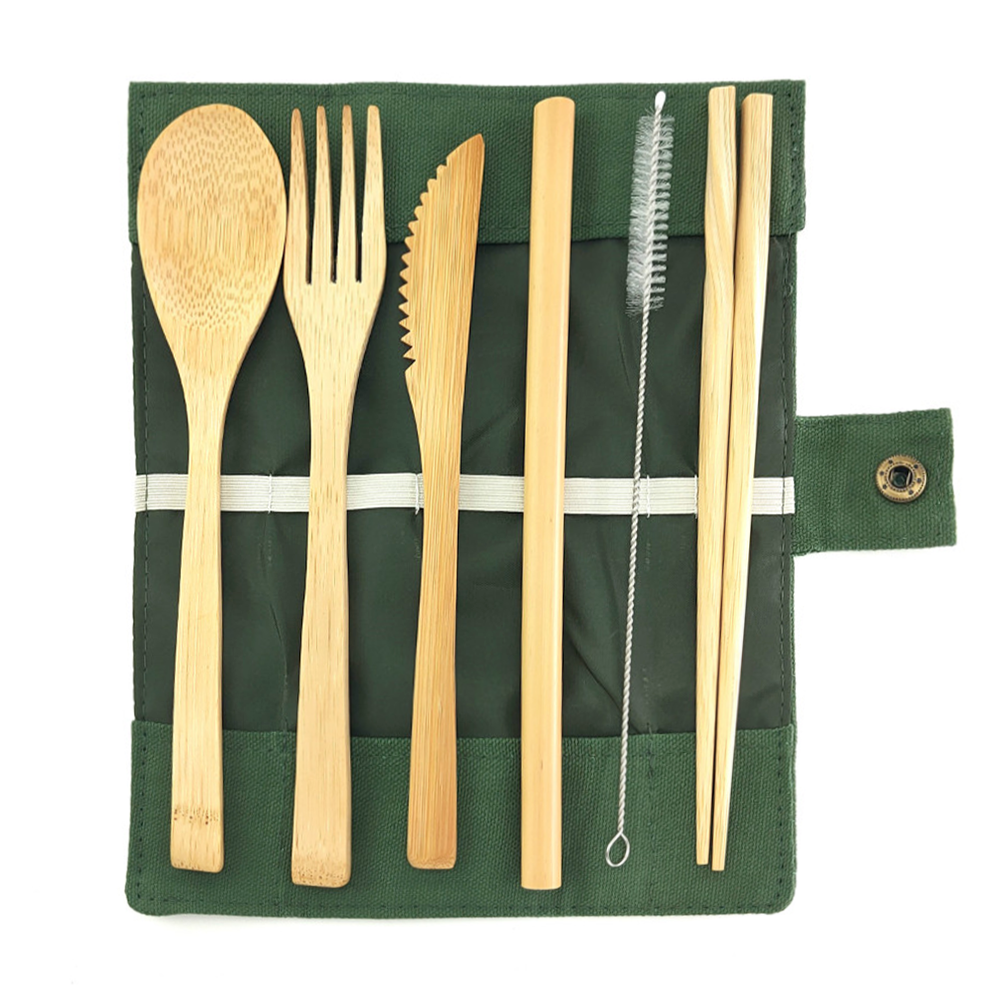 Organic Bamboo Travel Cutlery Set | Natural Cutlery Set