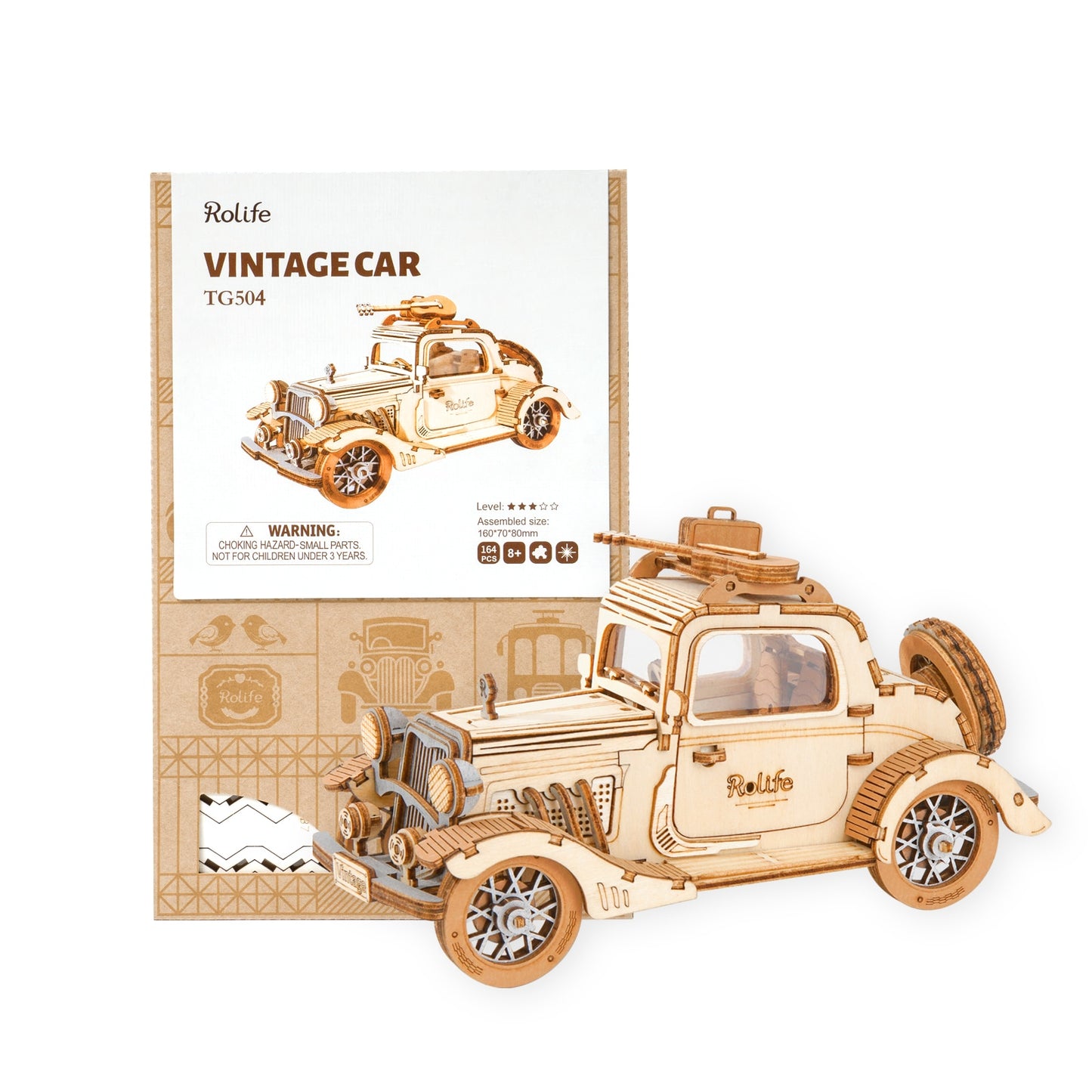 Robotime DIY Vintage Car | Tramcar | Carriage | Wooden Model Building Block Kits