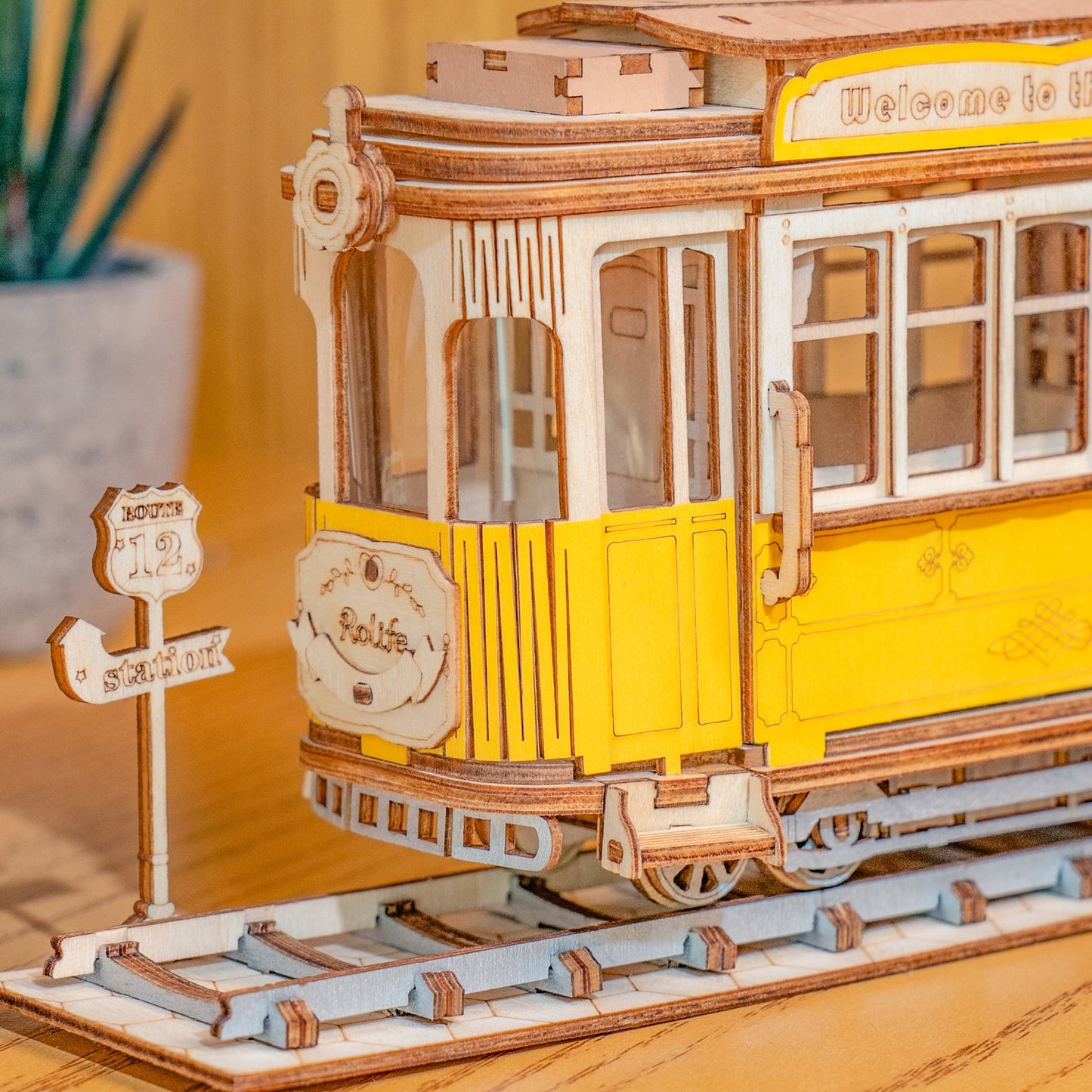 Robotime DIY Vintage Car | Tramcar | Carriage | Wooden Model Building Block Kits