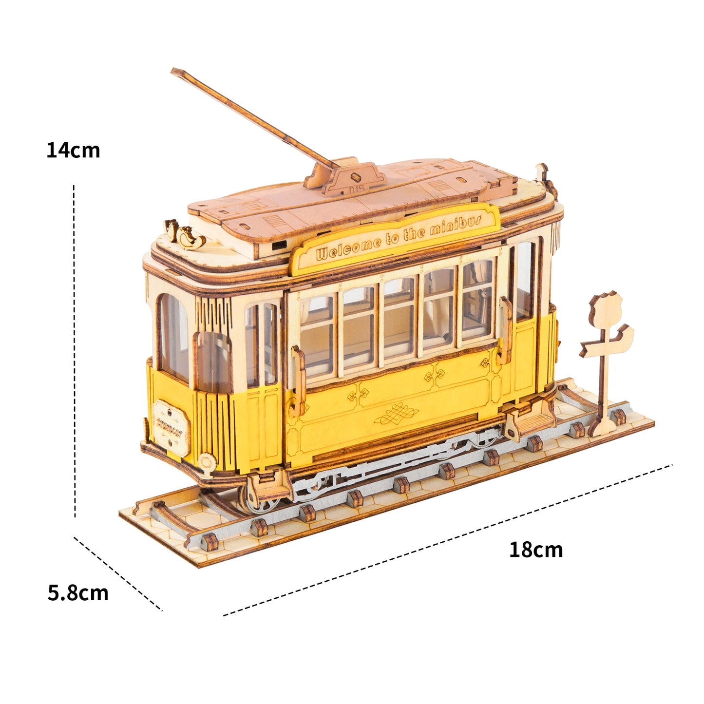 Robotime DIY Vintage Car | Tramcar | Carriage | Wooden Model Building Block Kits