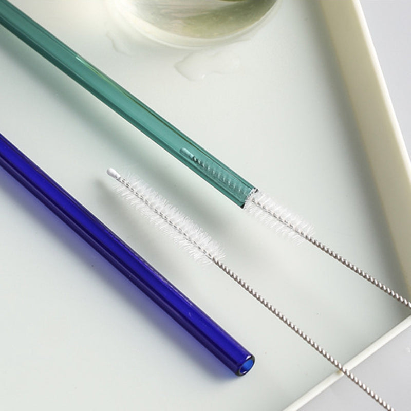 Reusable Borosilicate Glass Drinking Straws | 8 Colours