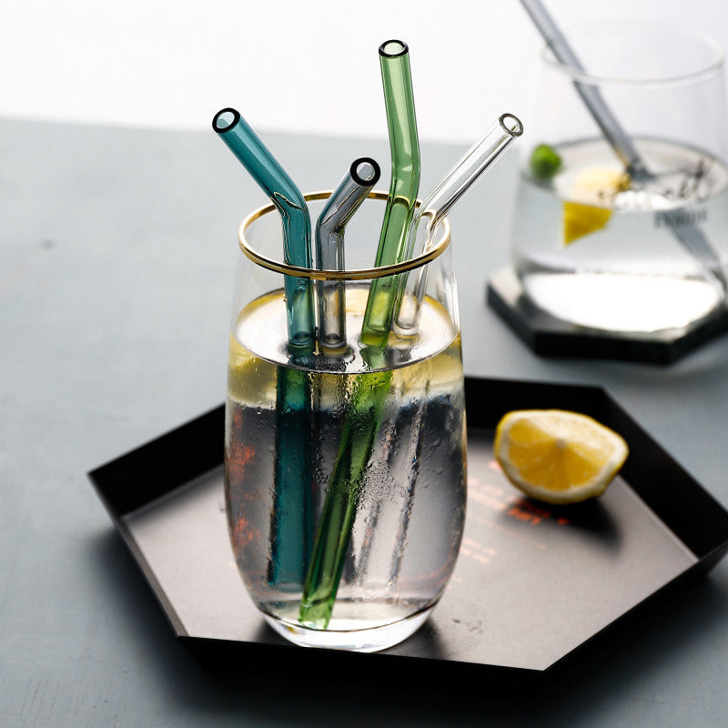 Reusable Borosilicate Glass Drinking Straws | 8 Colours