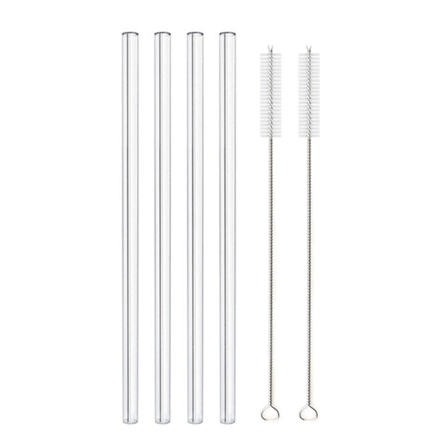 Reusable Borosilicate Glass Drinking Straws | 8 Colours