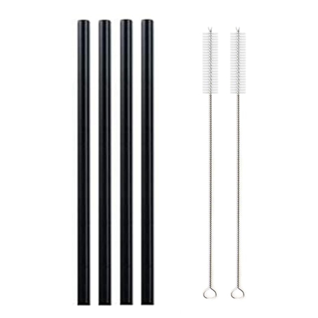 Reusable Borosilicate Glass Drinking Straws | 8 Colours