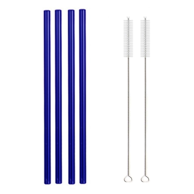 Reusable Borosilicate Glass Drinking Straws | 8 Colours