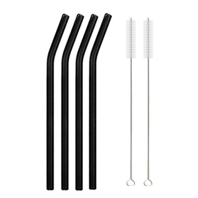 Reusable Borosilicate Glass Drinking Straws | 8 Colours