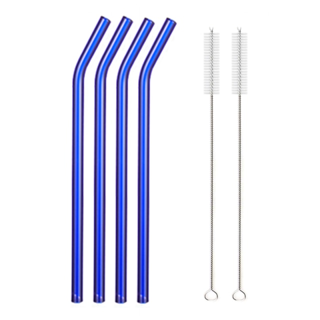 Reusable Borosilicate Glass Drinking Straws | 8 Colours