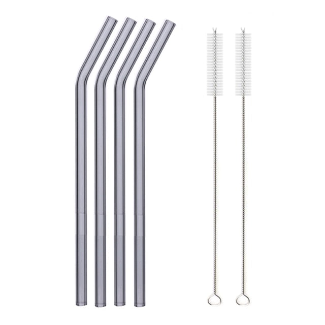 Reusable Borosilicate Glass Drinking Straws | 8 Colours