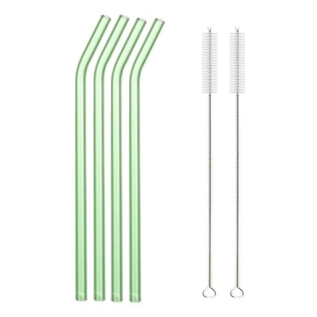 Reusable Borosilicate Glass Drinking Straws | 8 Colours