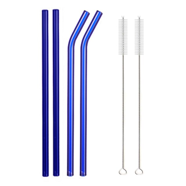 Reusable Borosilicate Glass Drinking Straws | 8 Colours