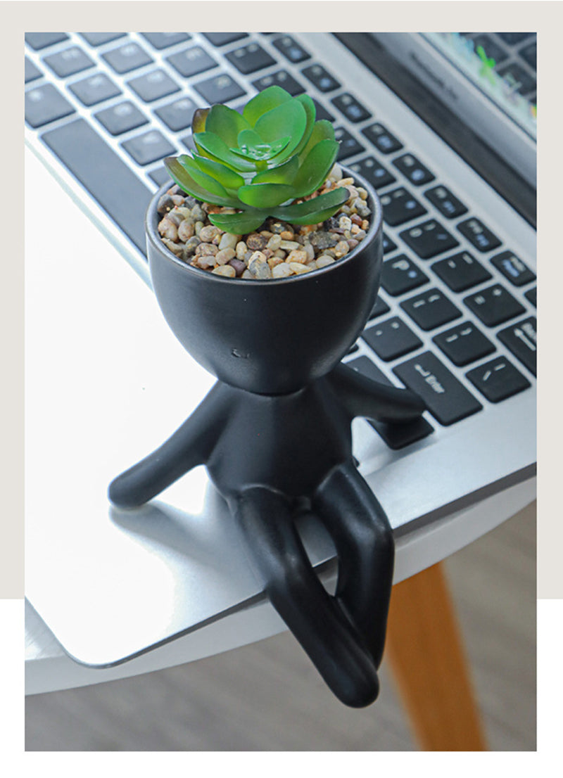 Nordic Cute Tree Man Pot Ceramic | Home Office