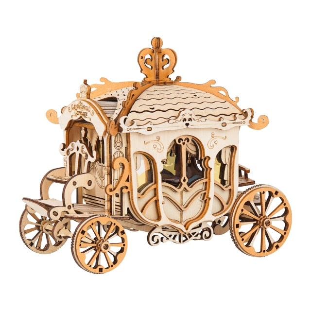Robotime DIY Vintage Car | Tramcar | Carriage | Wooden Model Building Block Kits