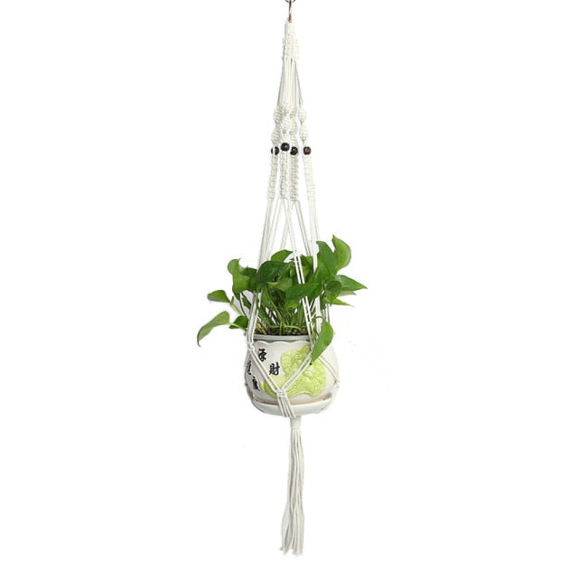 Large Handmade Hemp Rope Hanging Basket