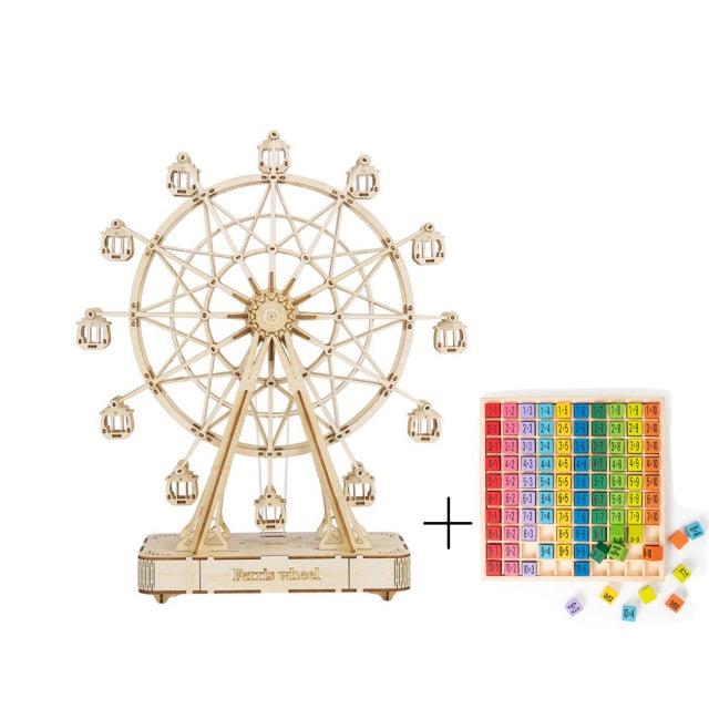 Robotime 232pcs Rotatable DIY 3D Ferris Wheel | Wooden Model Building Kit