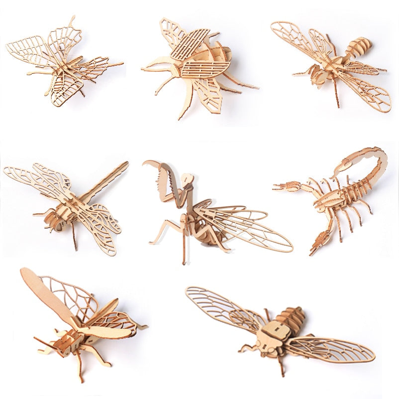 Small 3D Wooden Insect Jigsaw Puzzles | 8 Varieties