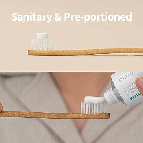 Dr.NOAH Toothpaste Tablets with Fluoride -Tin Can Eco Friendly Zero Waste Packaging Fresh Breath, Spearmint Flavor Travel-Friendly Chew-able Tablet Toothpaste for Camping 30 Tabs