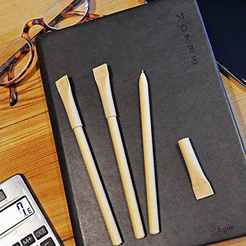 Agile Eco Friendly Pens (Pack of 50) - Plastic Free Eco Pens, Sustainably made from Kraft Paper & Steel - Eco Friendly Gifts & Sustainable Gifts - Eco Friendly Products from - Agile Home and Garden