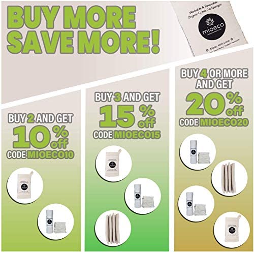Reusable Paper Towels Washable - Bamboo Nature Friendly Paper Towels Organic Cotton - Thick, Strong, Paperless Kitchen Roll - Reusable Napkins - Zero waste (Ten Pack)