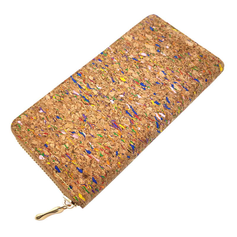 Portugal Tile Pattern Print Natural Cork Wallet