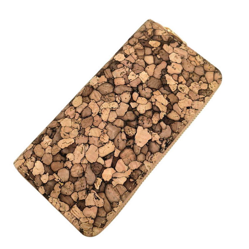 Portugal Tile Pattern Print Natural Cork Wallet