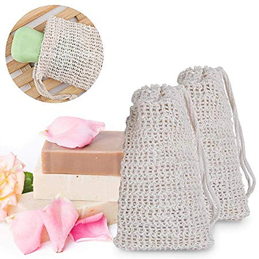 Natural Exfoliating Sisal Soap Bag | 2-5 pcs
