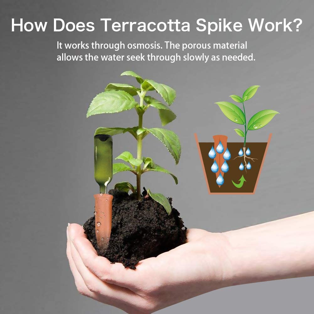 Terracotta Watering Spikes | Irrigation Drippers | Automatic Watering