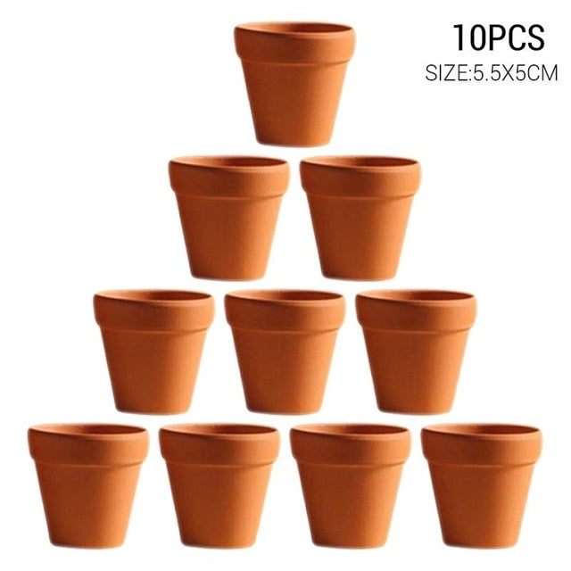 10/12/20psc Mini Red Terracotta Plant Pots