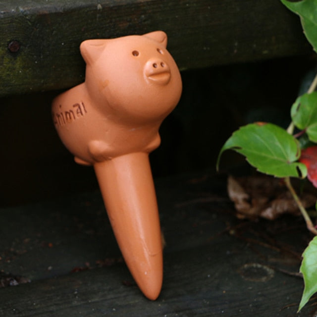 Cute Animal Terracotta Watering Spike | Irrigation Drippers