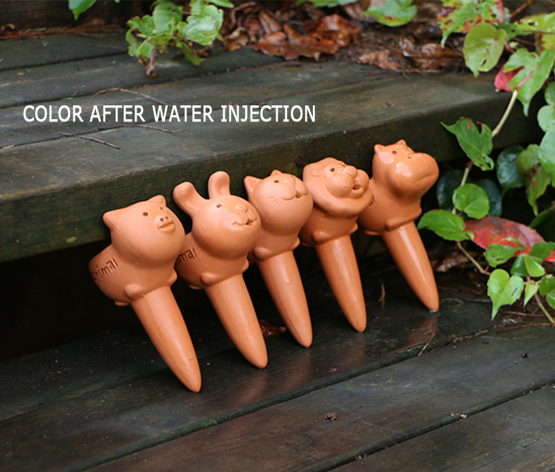 Cute Animal Terracotta Watering Spike | Irrigation Drippers