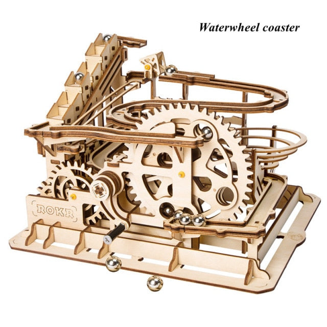 Robotime Marble Run DIY Waterwheel | Wooden Model Building Block Kit | 238pcs