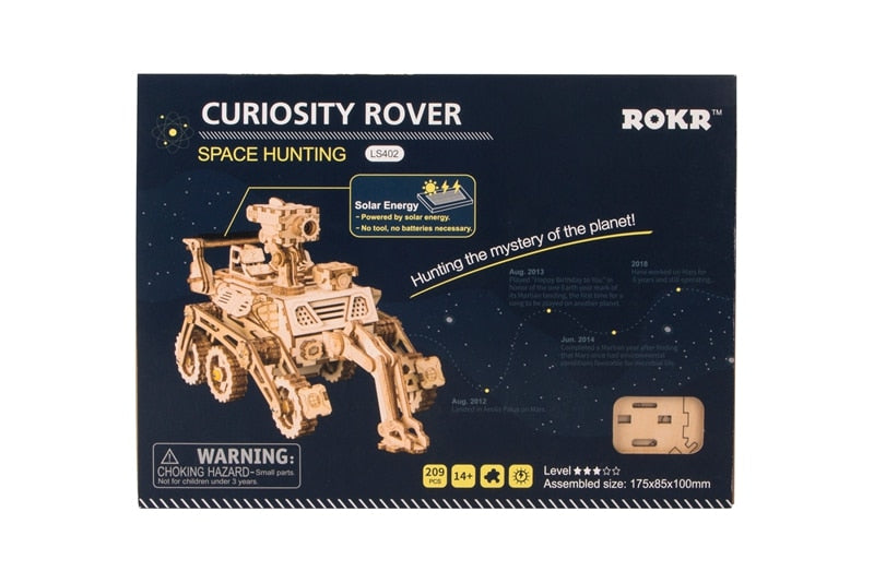 Curiosity Rover |  Wooden Solar Energy Kit | DIY