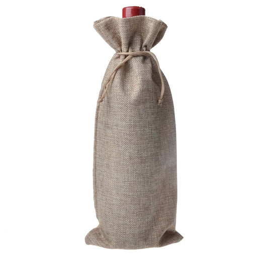 Hessian Jute Wine Bottle Bags | 10pcs/set