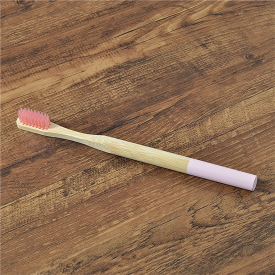 Colourful Adult Bamboo Toothbrushes | 5pcs/set